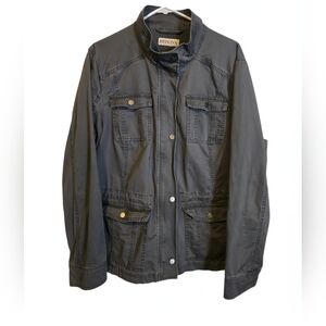 Merona Brand Charcoal/Olive Green Utility Bomber Jacket Size Large/XL